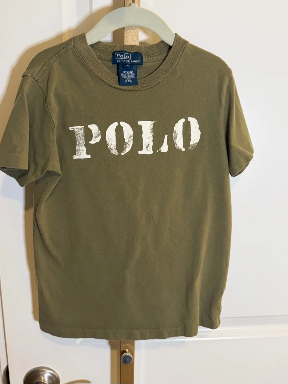 Polo by Ralph Lauren Olive Green T-Shirt with White POLO Logo